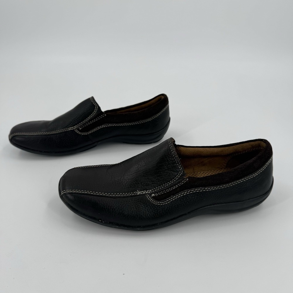 Natural Soul by Naturalizer Womens 7.5 Brown Leather Slip On Loafers Shoes